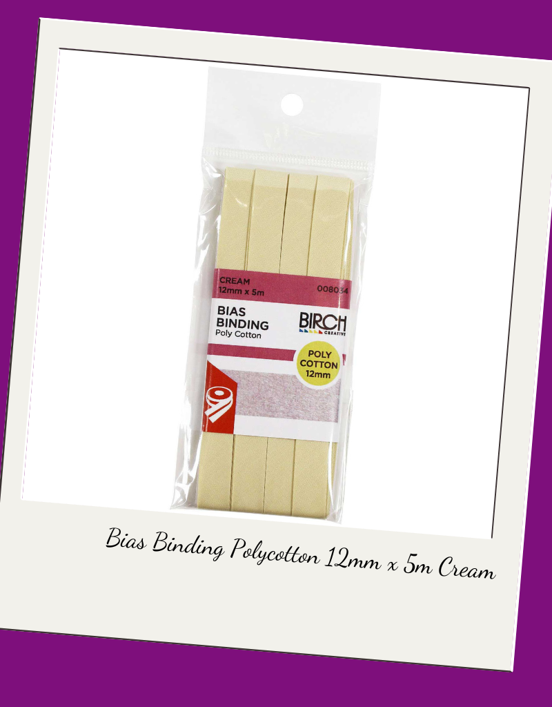 Birch Bias Binding Polycotton 12mm x 5m