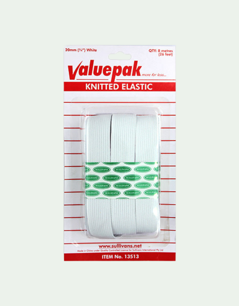Knitted Elastic 20mm  (Qty 8 m)