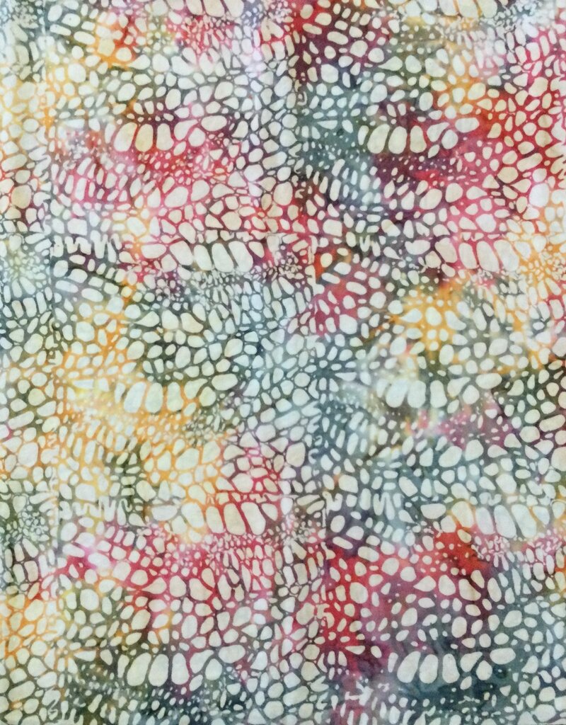 Batik Australia Opal Range - 1415 - Irregular Pebbles Red Tones