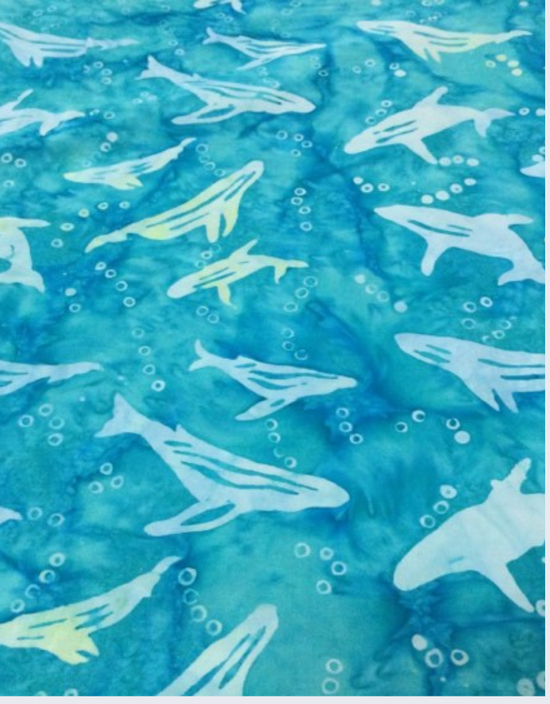 Batik Australia Tropical Delight Range - 1706 - Blue Sperm Whales