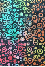 Batik Australia Opal Range - 1442 - Black with Coloured Circles