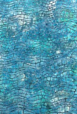 Batik Australia Opal Range - 1440 Blue Tones/Curvy Brick Pattern