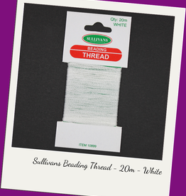 Sullivans Beading Thread - White - 20m