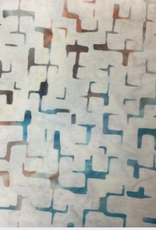 Batik Australia Opal Range - 1417 Light Blue/Dark Blue  Half Squares