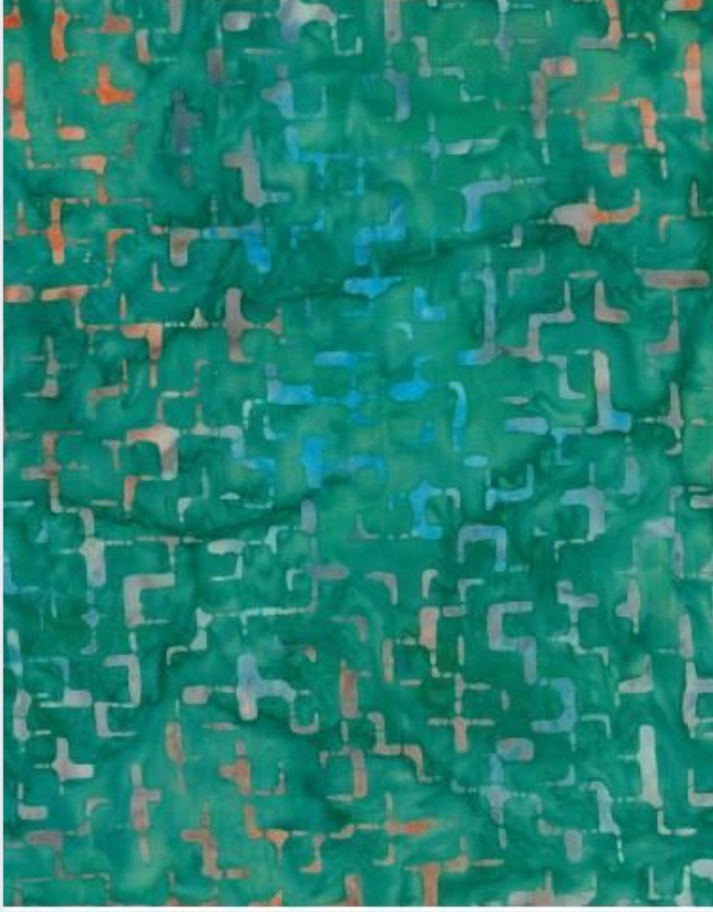 Batik Australia Opal Range - 1431  Teal Half Squares