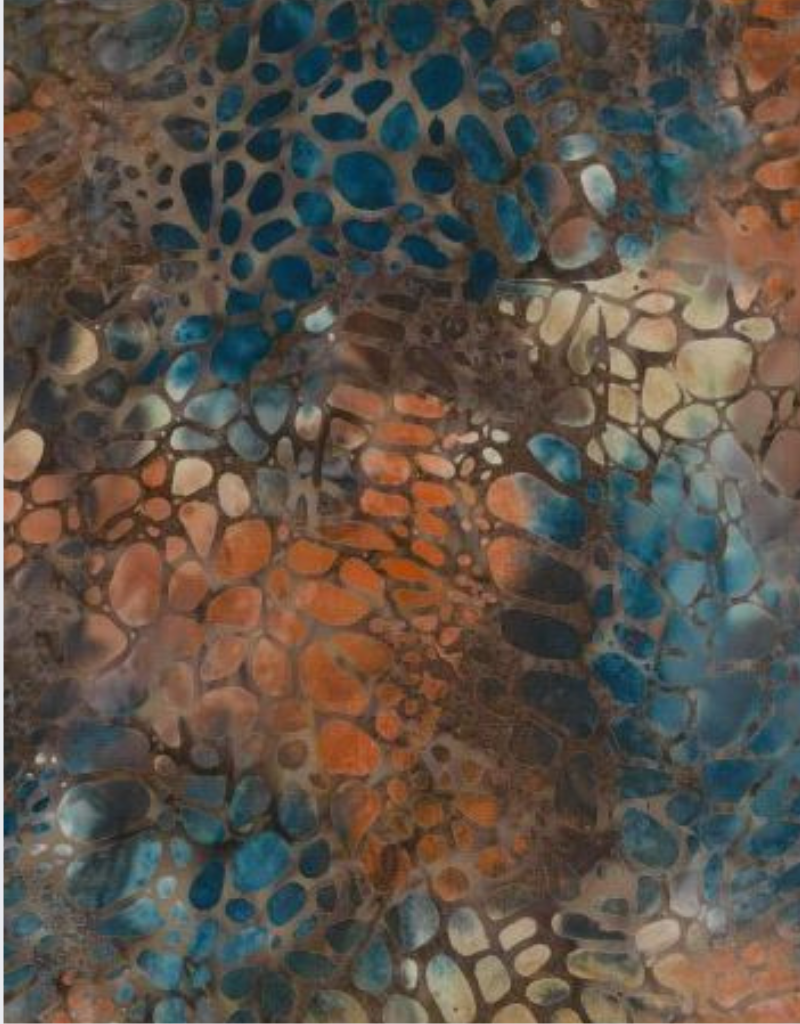 Batik Australia Opal Range - 1429 Brown/Orange/Blue Pebbles