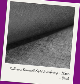 Sullivans Formwell Light Interfacing - 112cm - Black
