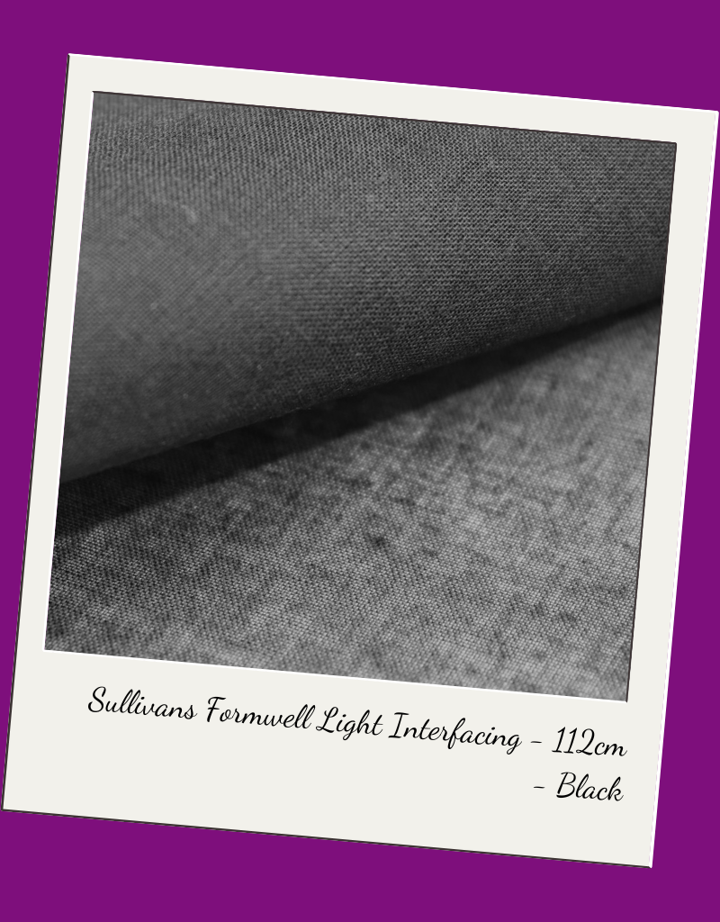 Sullivans Formwell Light Interfacing - 112cm - Black
