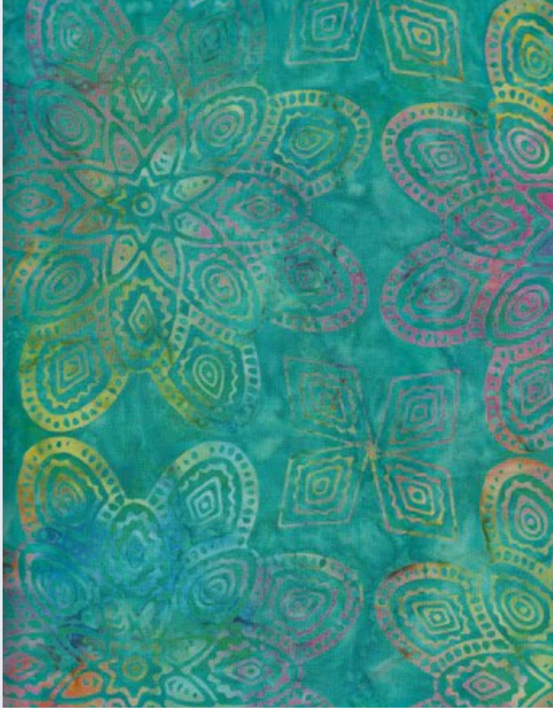 Batik Australia Bright Mandala Range - 1242 Teal