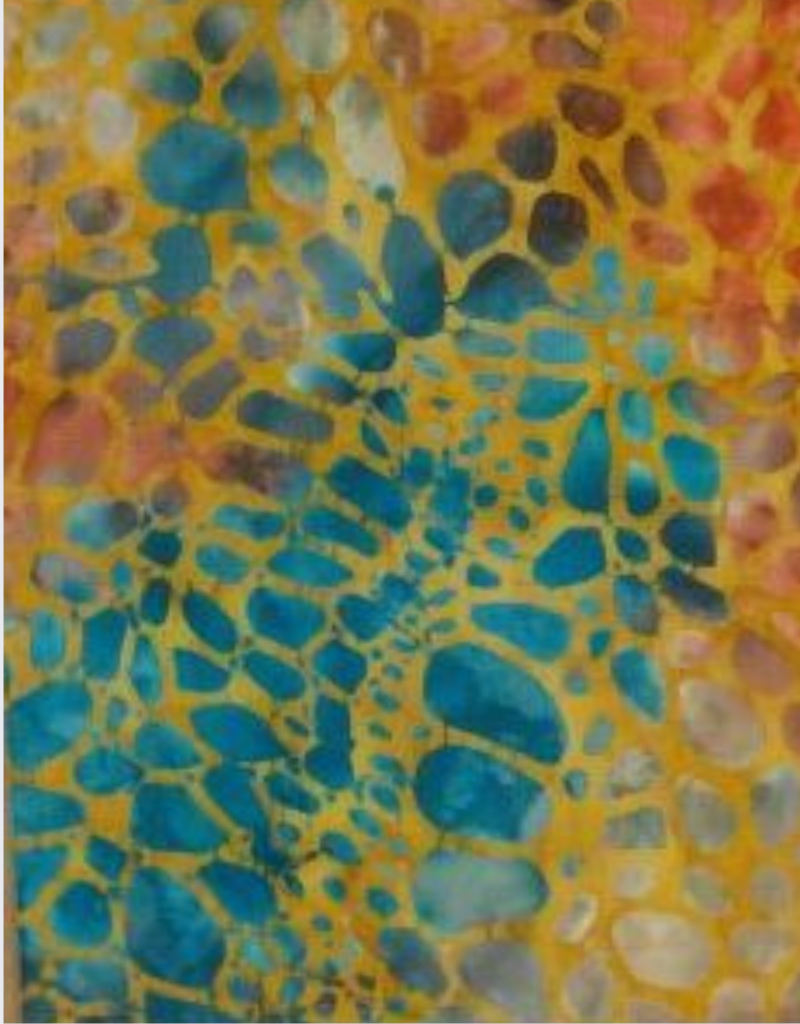 Batik Australia Opal Range - 1422 Orange/Blue/Grey Pebbles