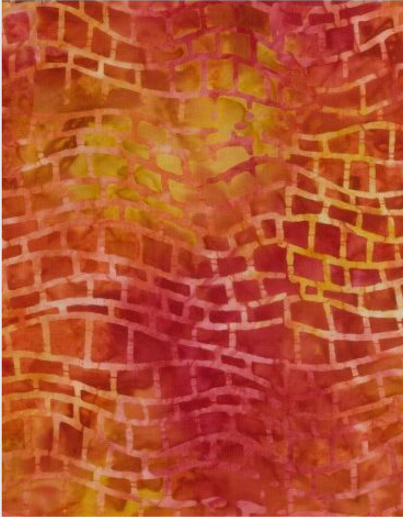 Batik Australia Opal Range - 1419 Orange/Pink/Yellow Bricks