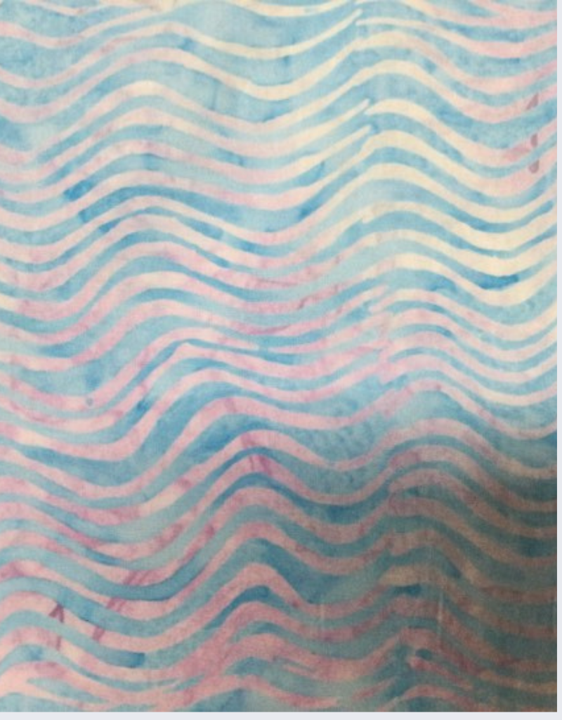 Batik Australia-Tropical Delight Range - 1724 Wavy Lines on Light Blue ...