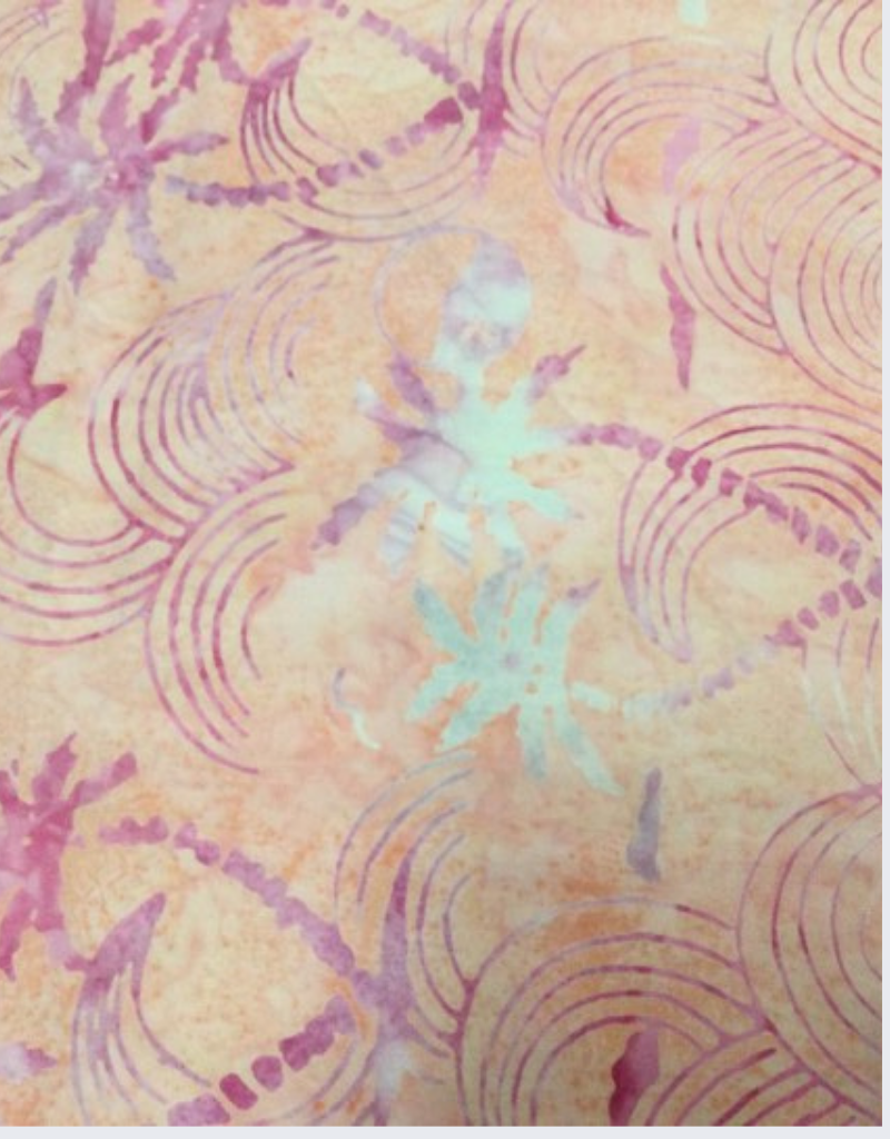 Batik Australia Tropical Delight Range - 1717 Pink Palm Trees & Waves