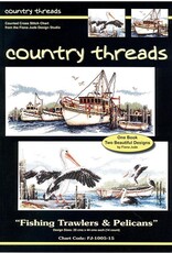Cross Stitch Chart - Fishing Trawlers & Pelicans