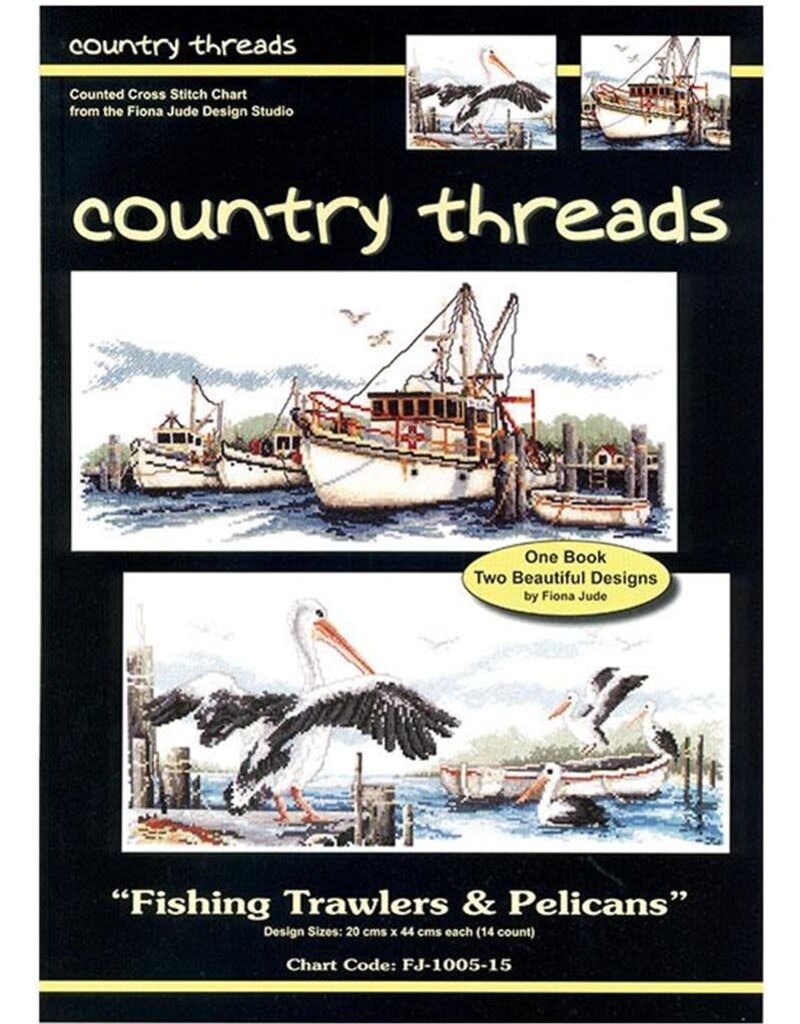 Cross Stitch Chart - Fishing Trawlers & Pelicans