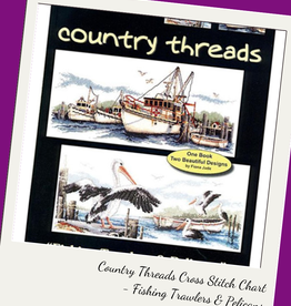 Cross Stitch Chart - Fishing Trawlers & Pelicans
