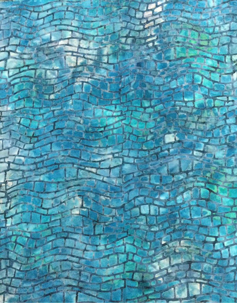 Batik Australia Opal Range - 1440 Blue Tones/Curvy Brick Pattern
