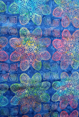 Batik Australia 100% Cotton Batik  Blue with large mandalas