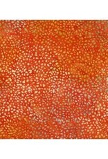 Batik Australia 100% Cotton Batik  Orange with small pebbles