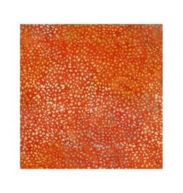 Batik Australia 100% Cotton Batik  Orange with small pebbles
