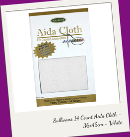 Sullivans 14 Count Aida Cloth - 36x45cm White