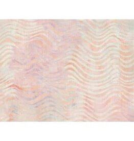 Batik Australia Cotton Batik  Blue with light mauve wavy lines