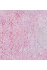 Batik Australia 100% Cotton Batik Pink with fish and parallelagrams