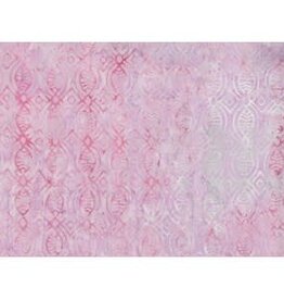 Batik Australia 100% Cotton Batik Pink with fish and parallelagrams