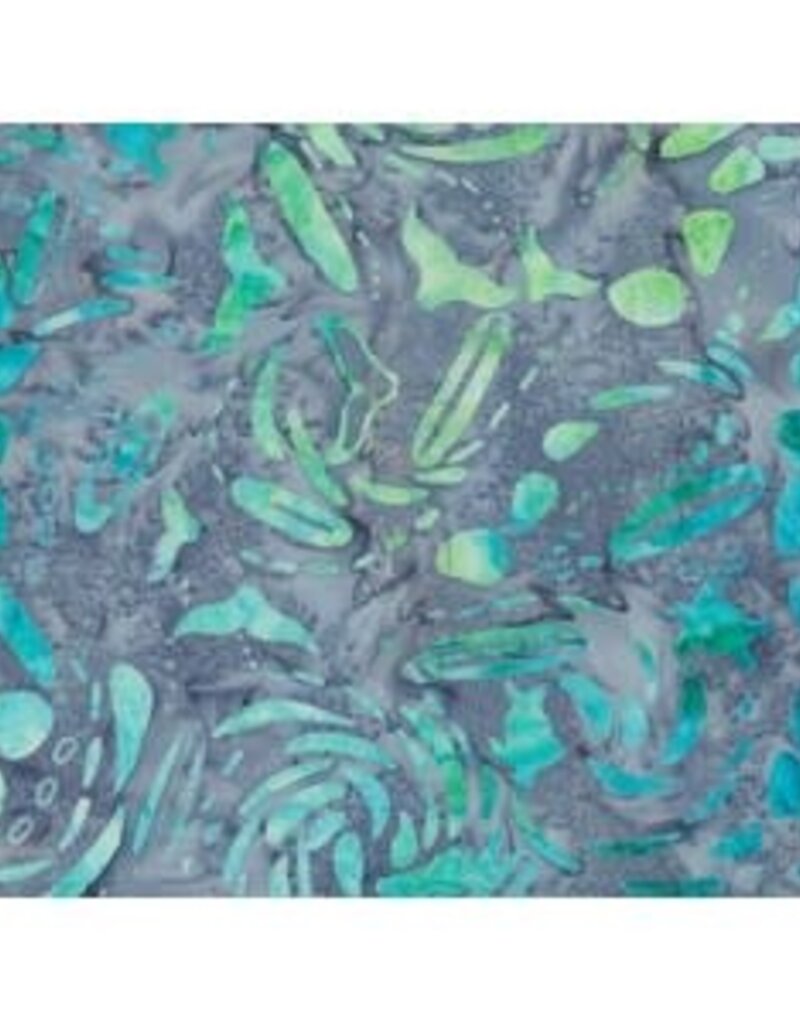 Batik Australia 100% Cotton Batik Blue under the sea theme