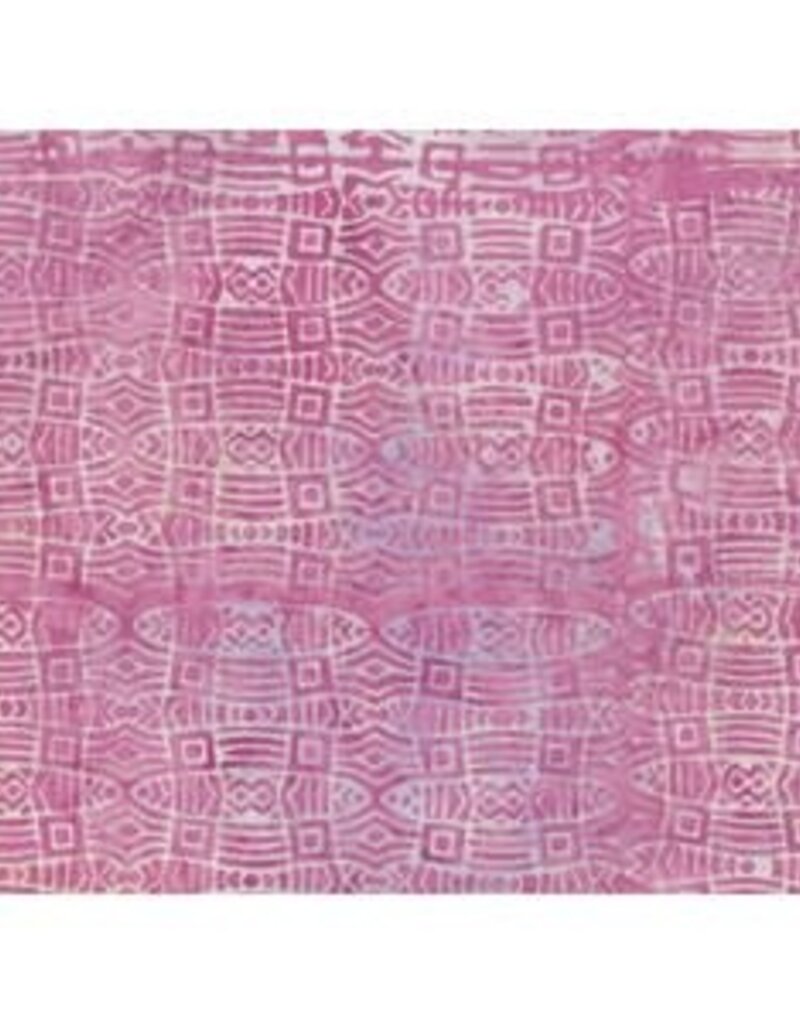 Batik Australia 100% Cotton Batik - Pink lines and Squares
