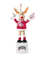 Ohio State Buckeyes Reindeer Ornament