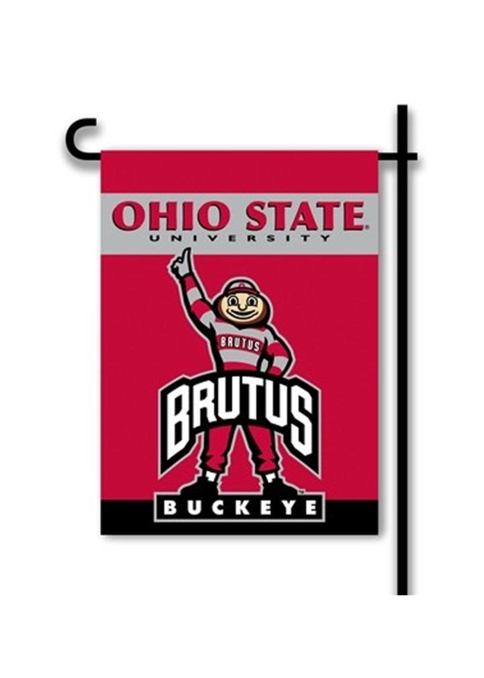 Ohio State Buckeyes Brutus 2-Sided Garden Flag