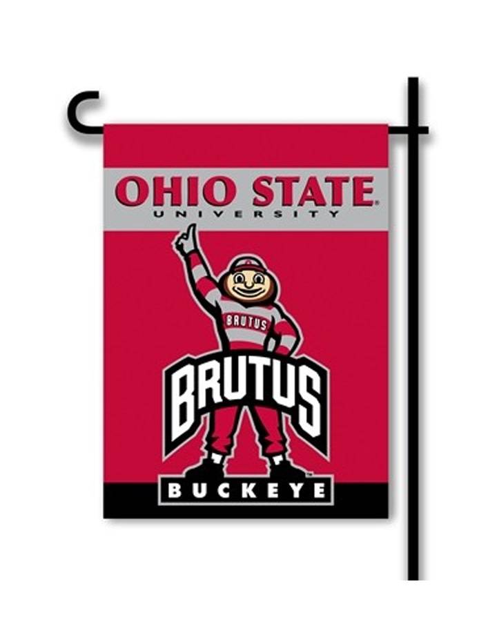 Ohio State Buckeyes Brutus 2 Sided Garden Flag Everything Buckeyes