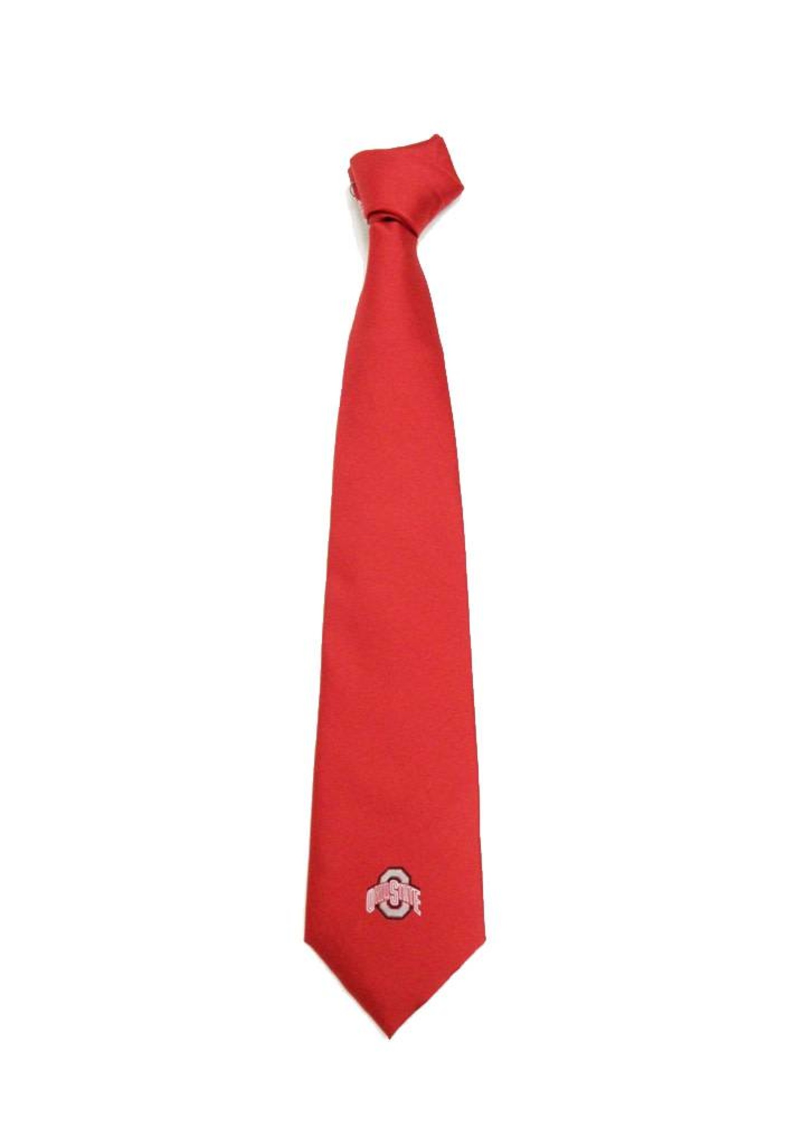 Ohio State Buckeyes Solid Red Necktie with Athletic O