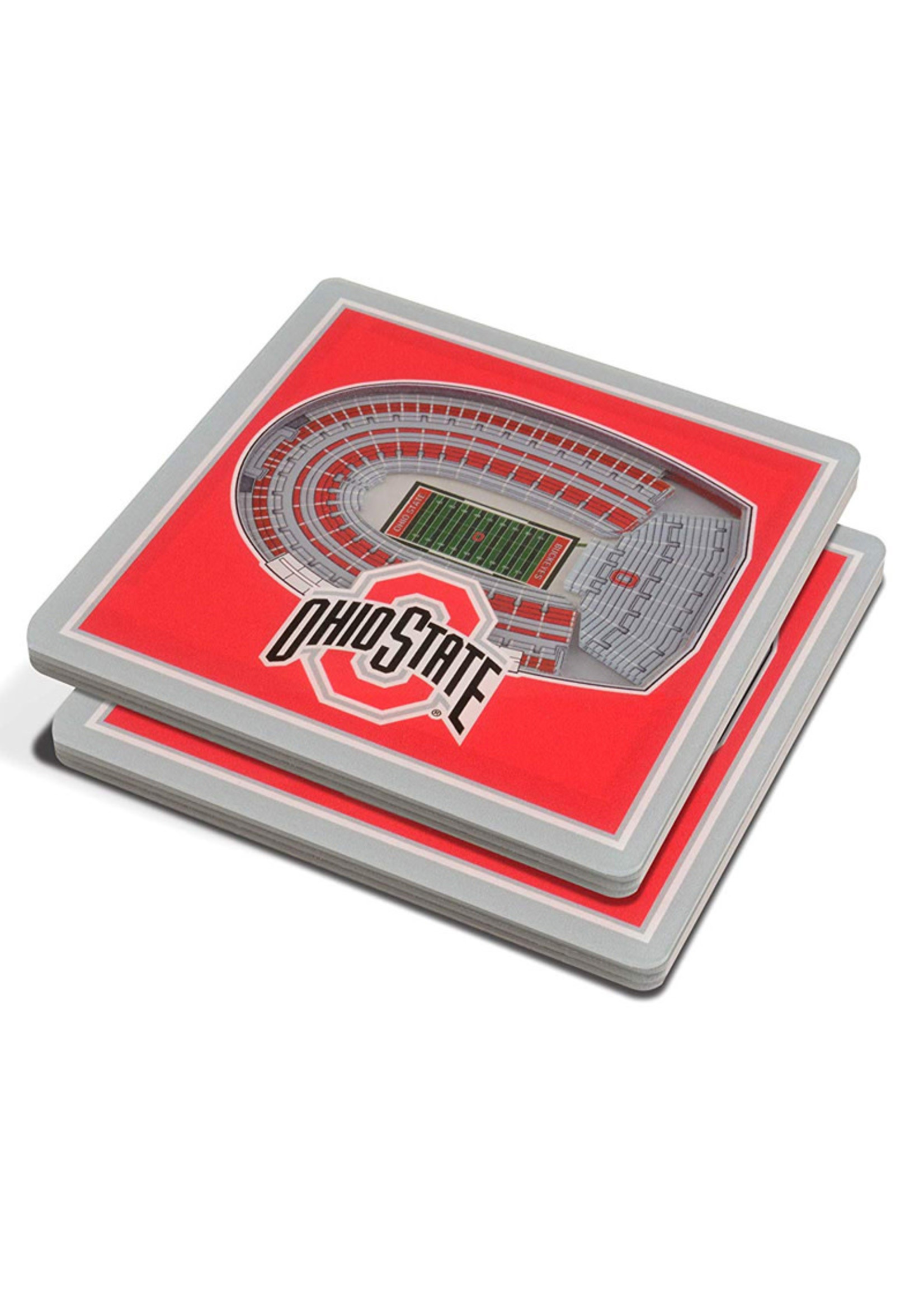 Ohio State Buckeyes 3D Stadium Views Coaster Set Everything Buckeyes