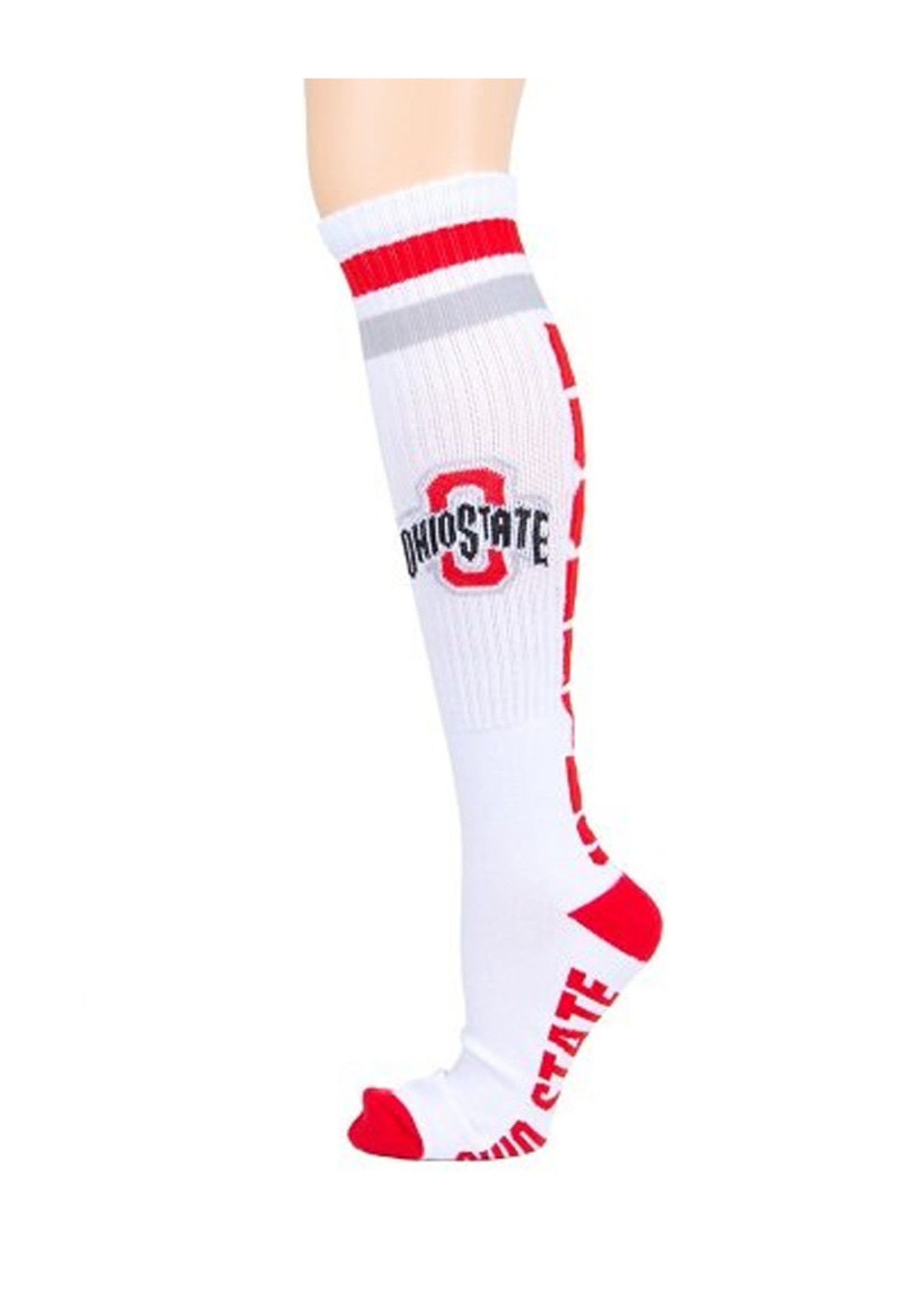 Ohio State Buckeyes  Athletic O White Tube Socks