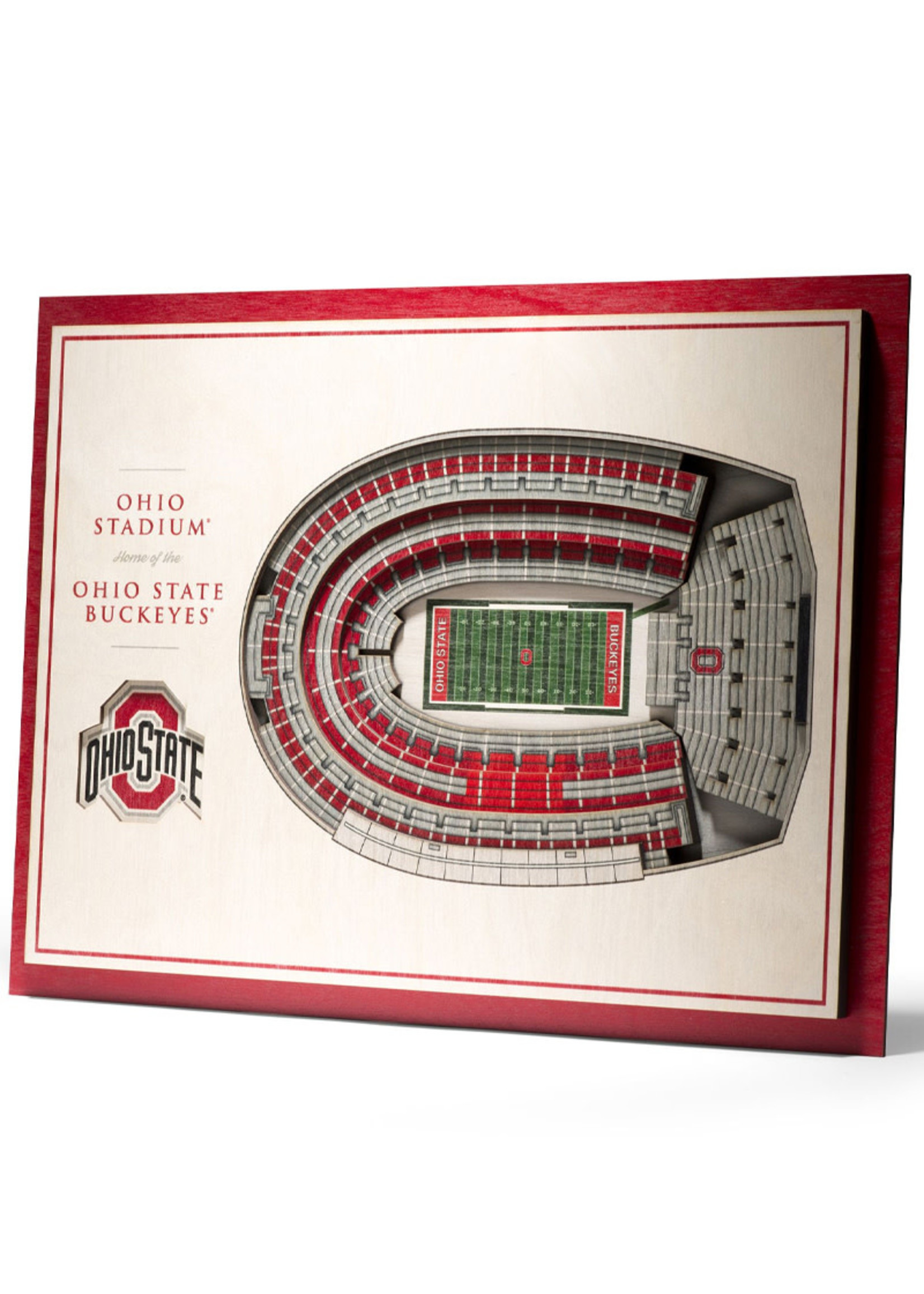 YOU The Fan Ohio State Buckeyes 5-Layer StadiumViews 3D Wall Art