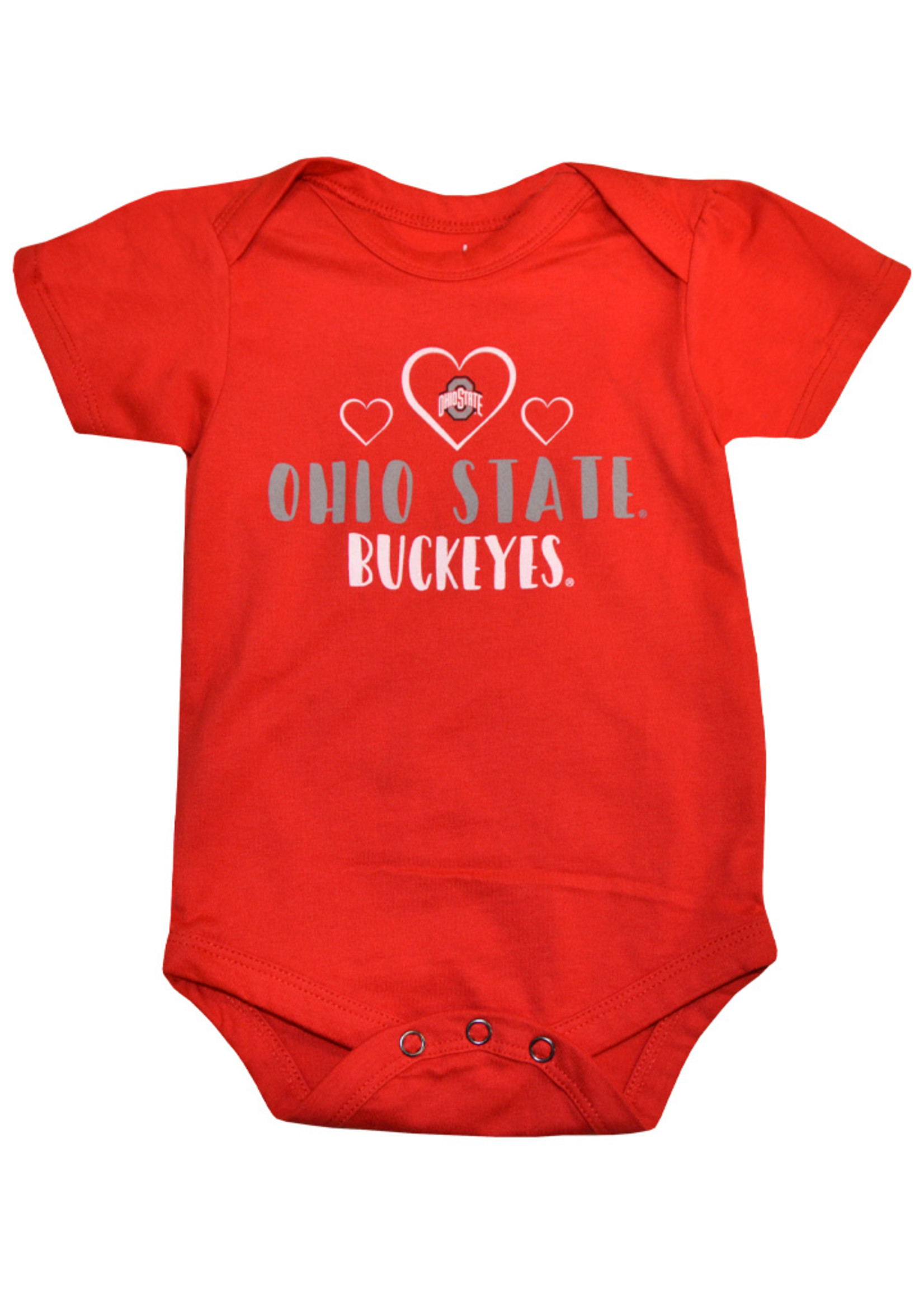 Ohio State Buckeyes Heart Onesie