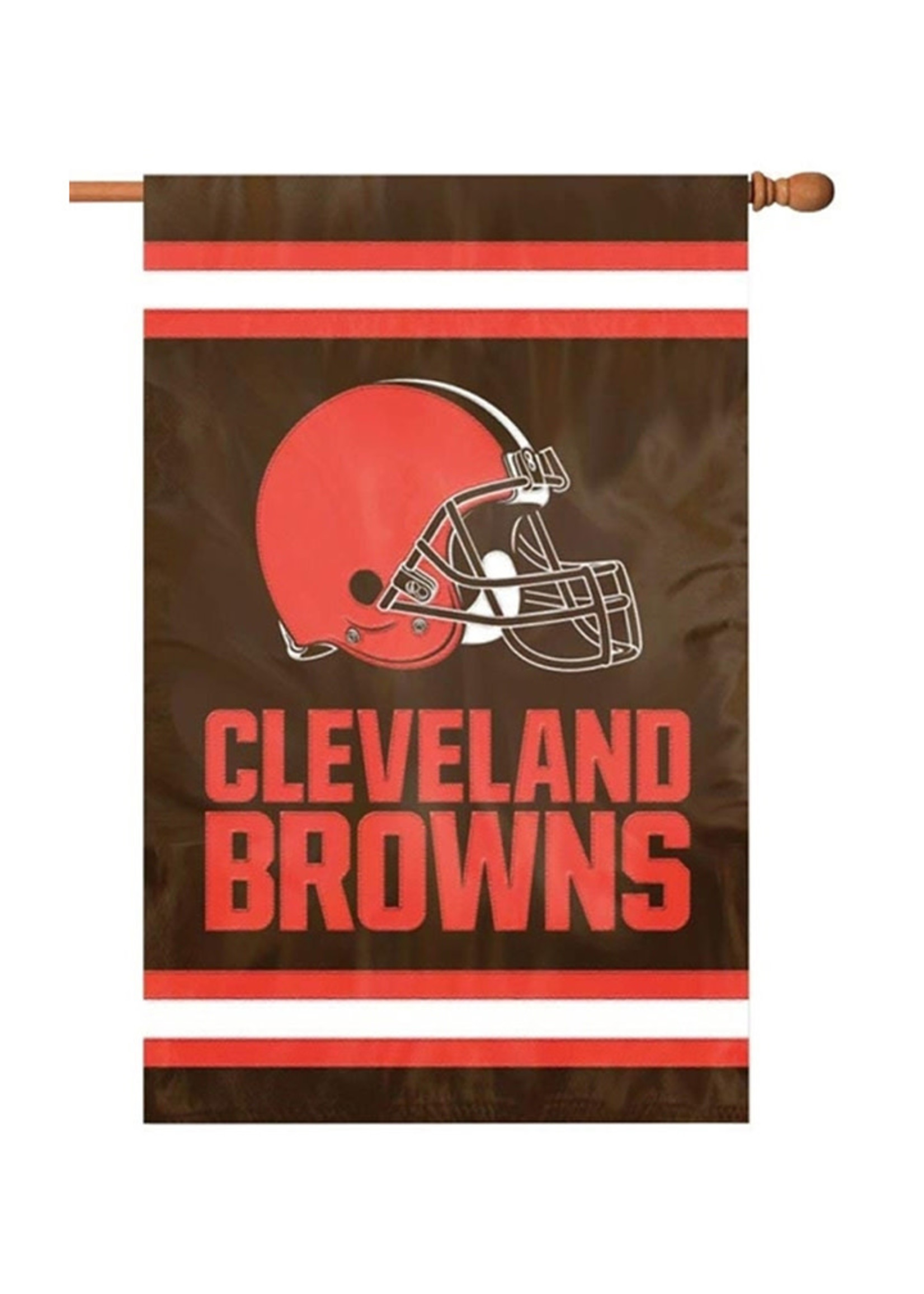 Cleveland Browns Fan Flag 2 Sided Outdoor Garden NFL Applique Dawgs