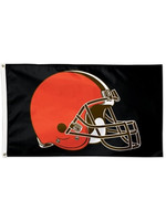 Wincraft Cleveland Browns 3x5 Helmet Flag on Black