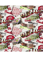 Ohio State Buckeyes Cotton Fabric - 2 YardsX45inches