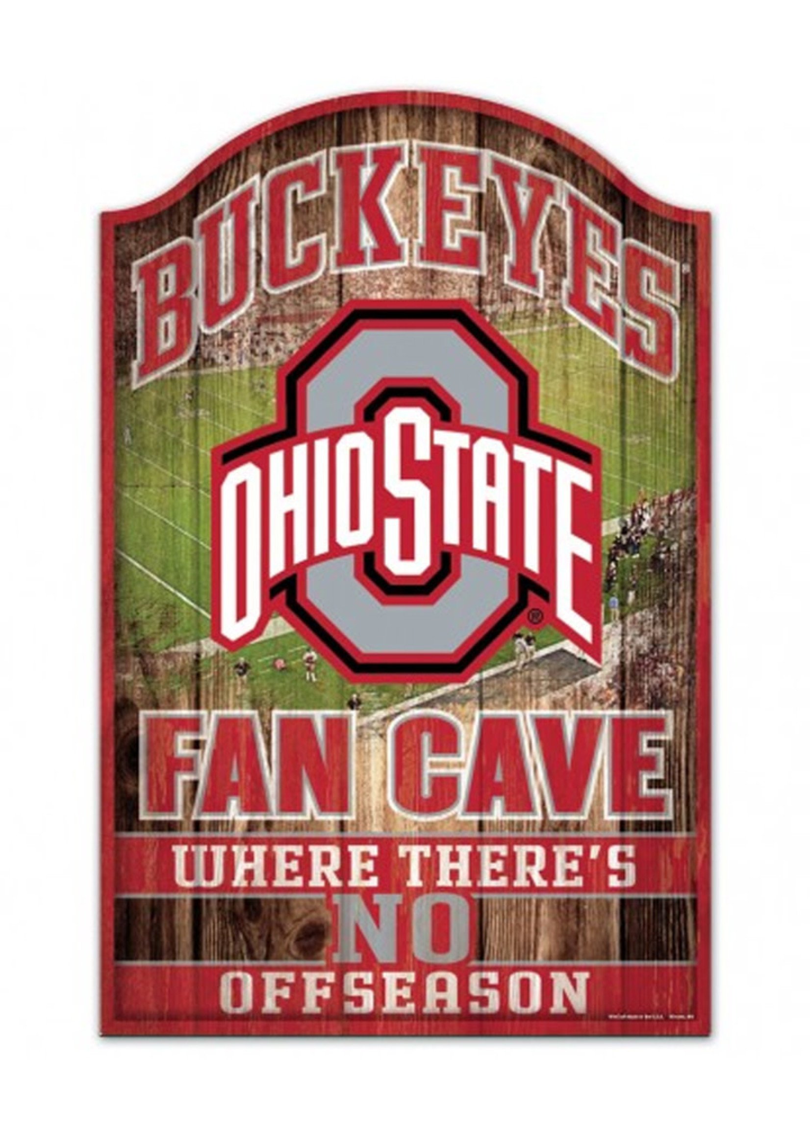 Wincraft Ohio State Buckeyes Fan Cave Wood Sign 11" x 17"