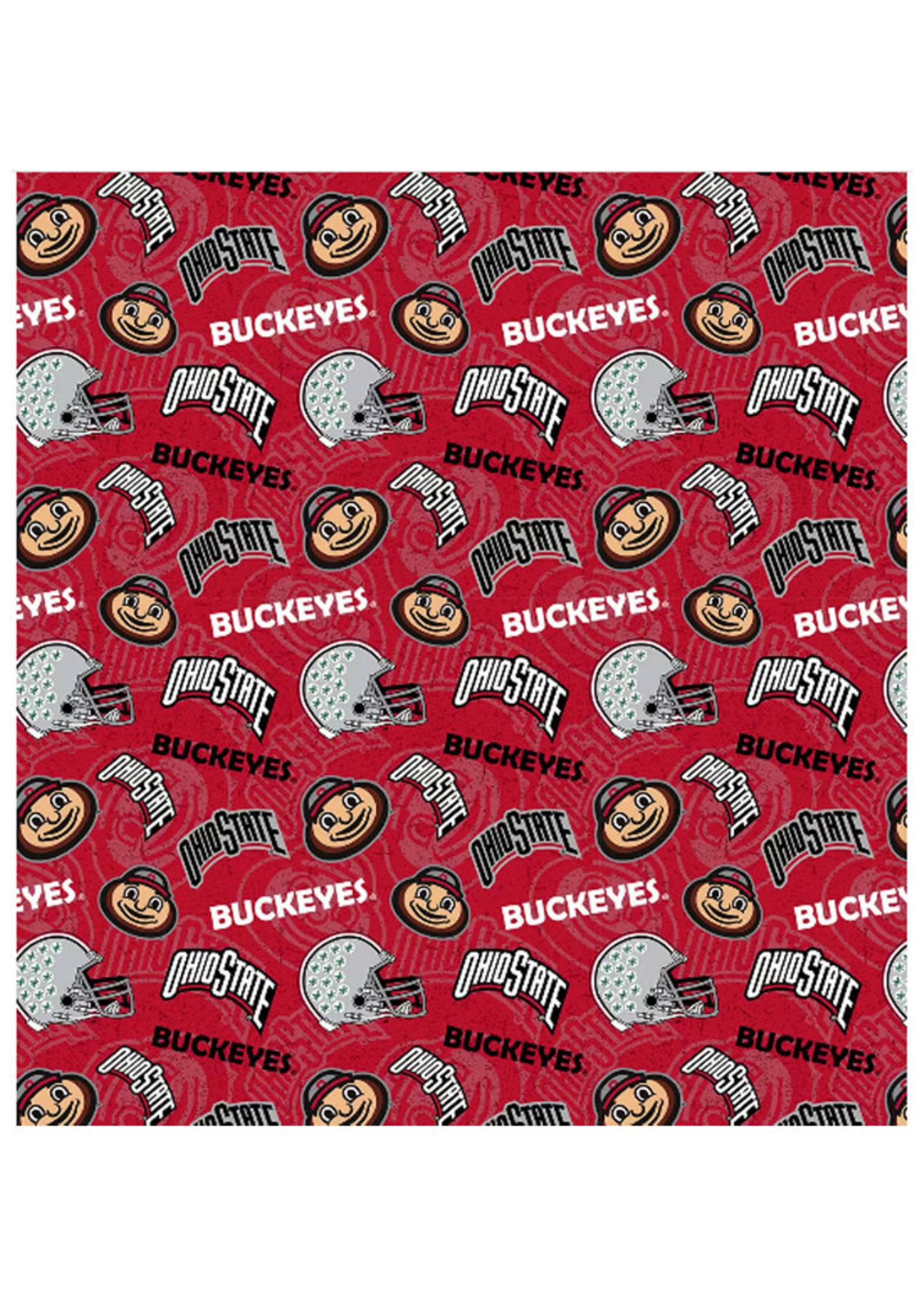Ohio State Buckeyes Cotton Fabric Tone on Tone - 2 YardsX45inches