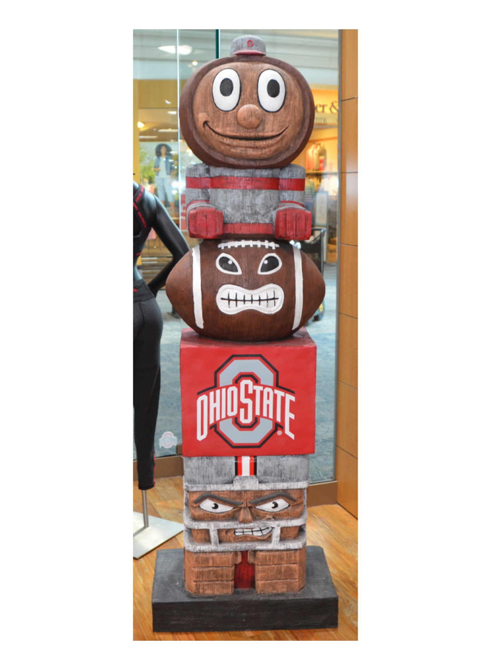 Ohio State Tiki Totem - 6 Foot Tall