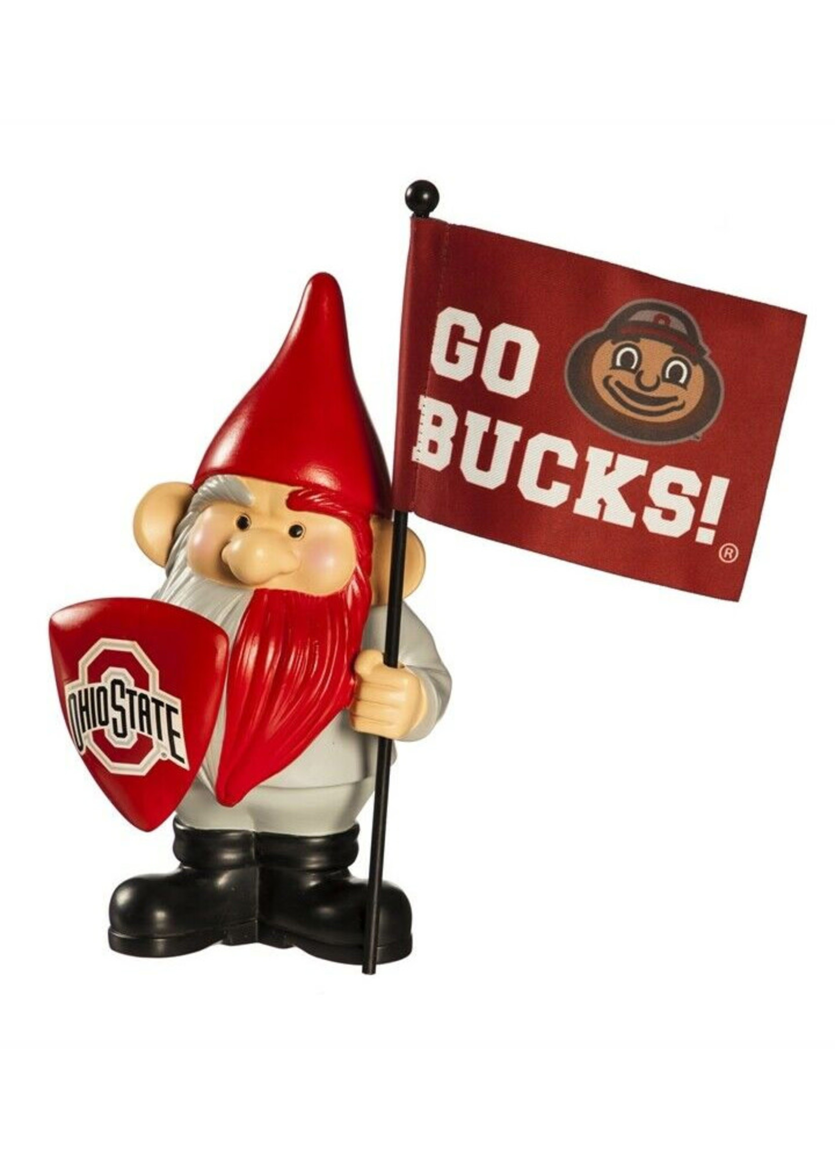 Ohio State Buckeyes Flag Holder Gnome