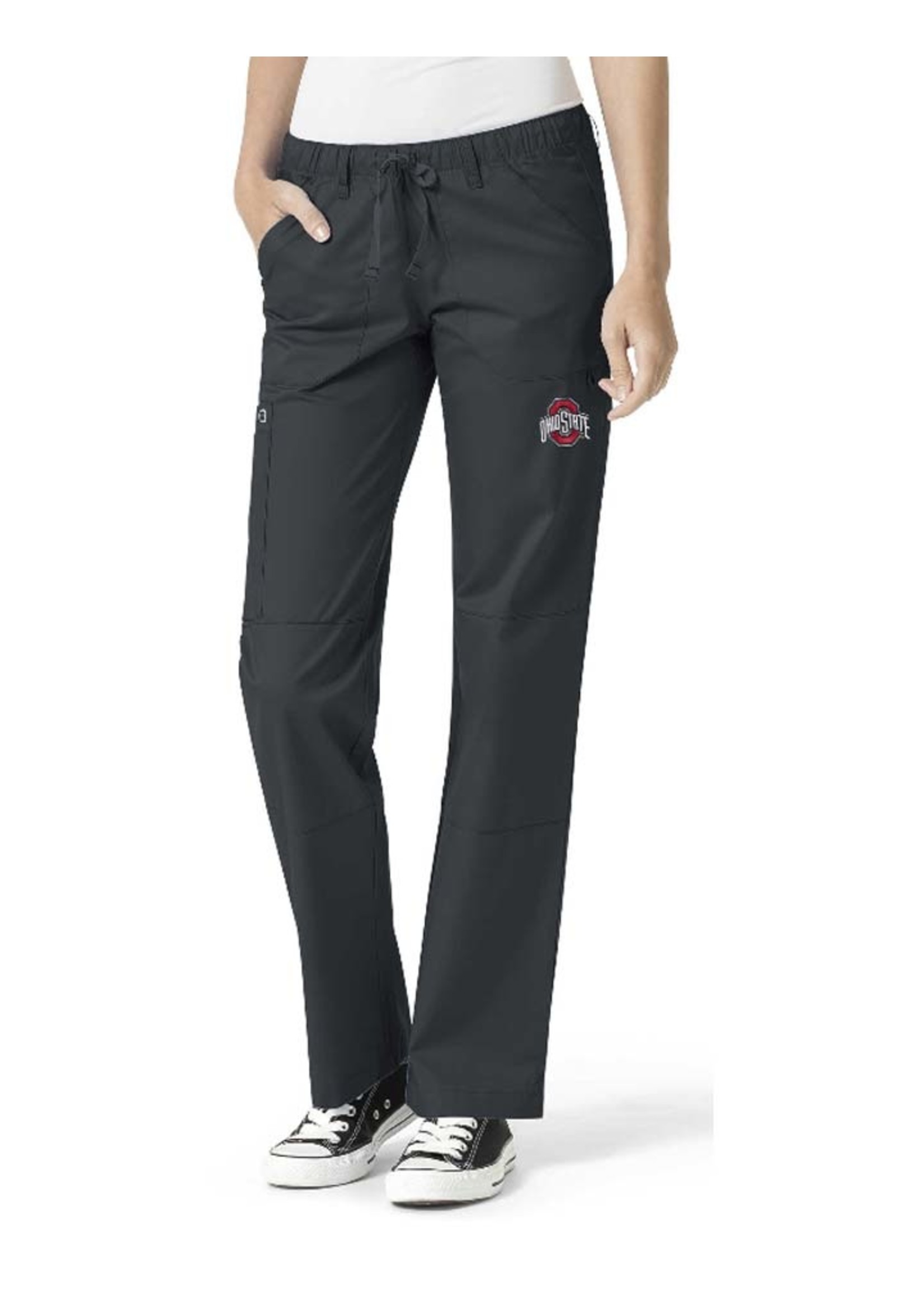 WonderWORK Women's Elastic Waist Cargo Scrub Pant