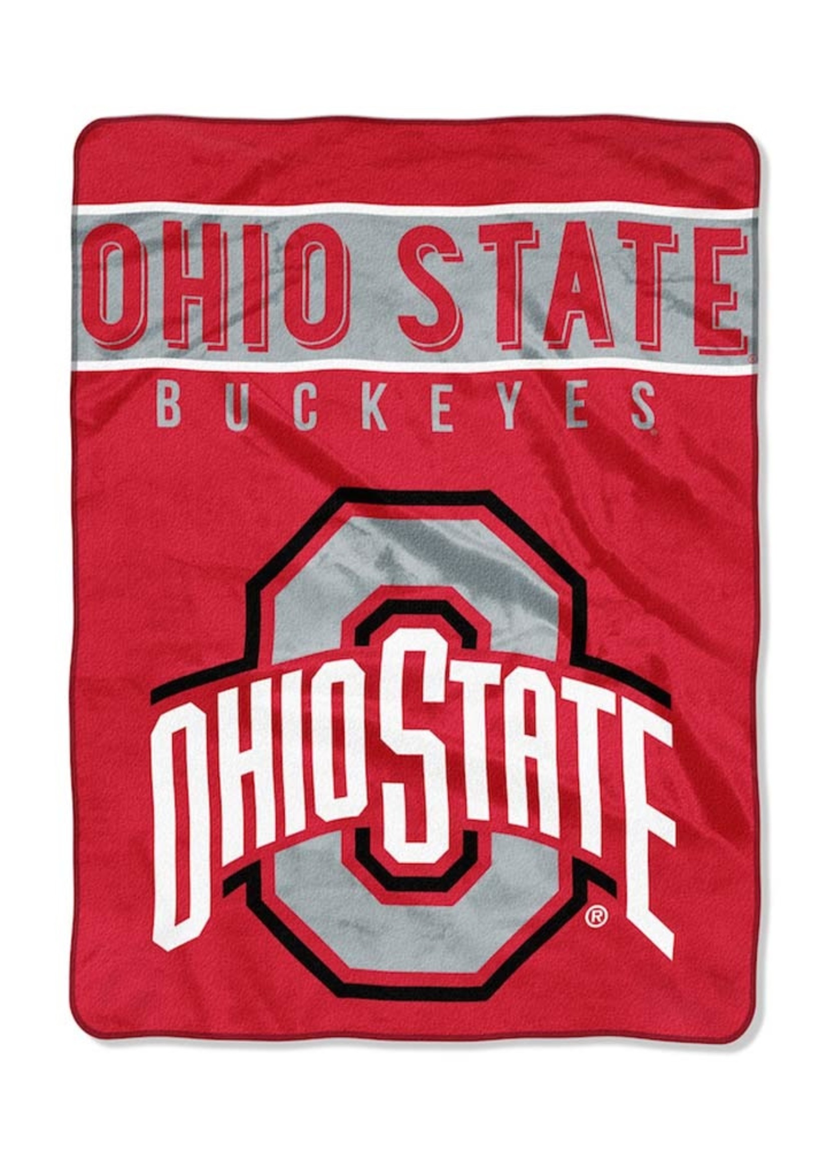 Ohio State Buckeyes 60 X 80 Plush Fleece Raschel Blanket Everything Buckeyes