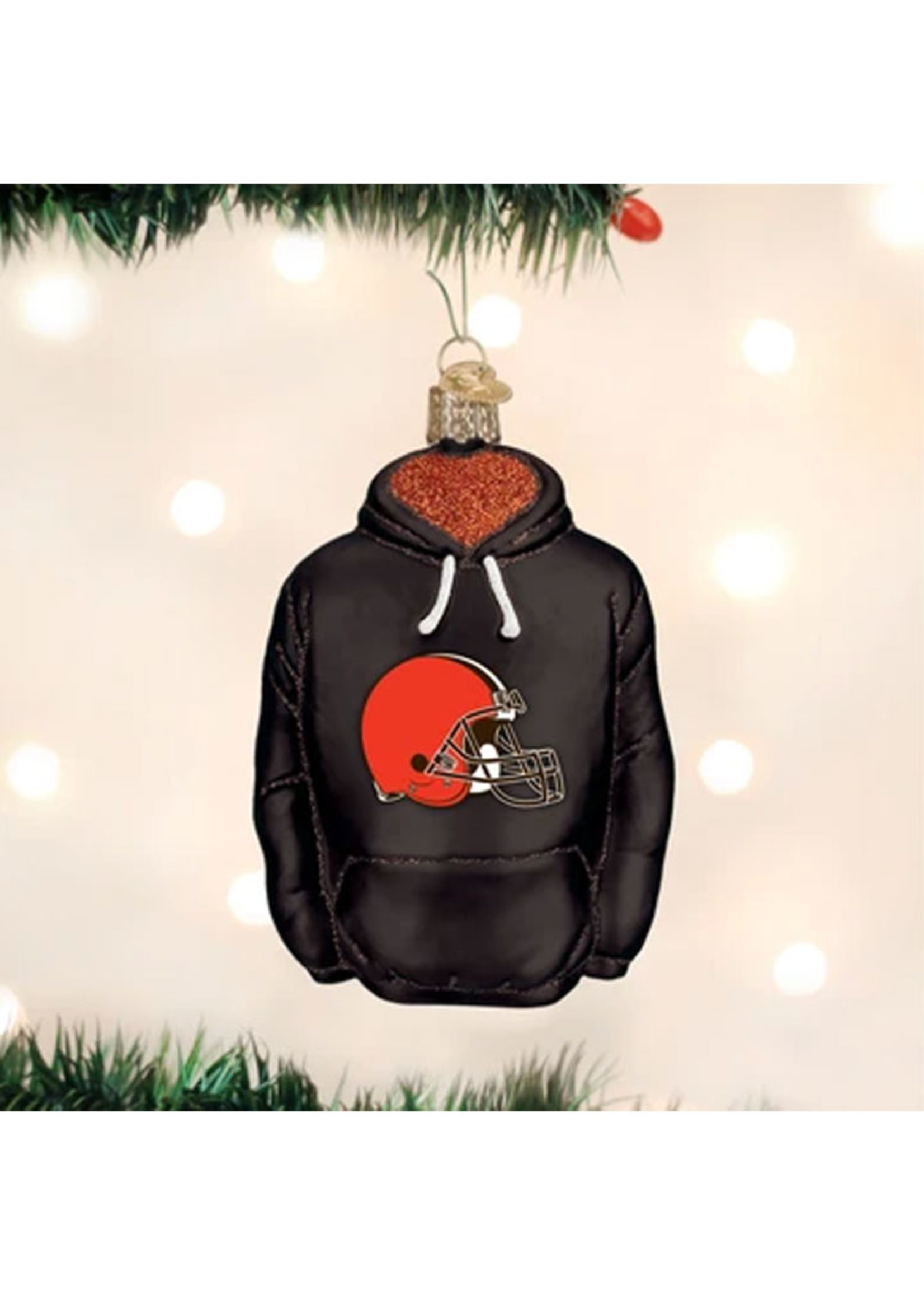 Old World Christmas Cleveland Browns Hoodie Ornament