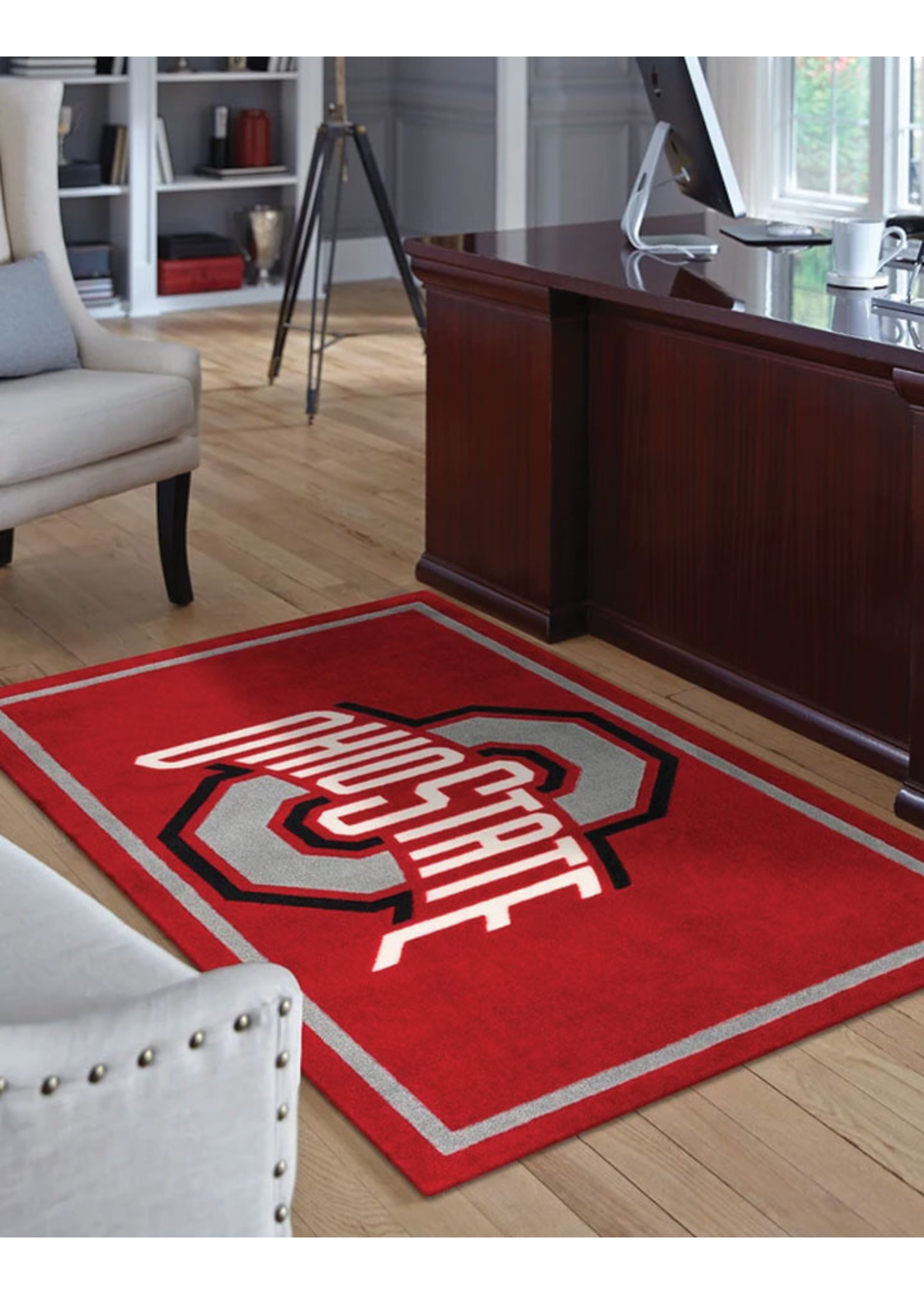 Ohio State University 5'X7'6" Logo Area Rug