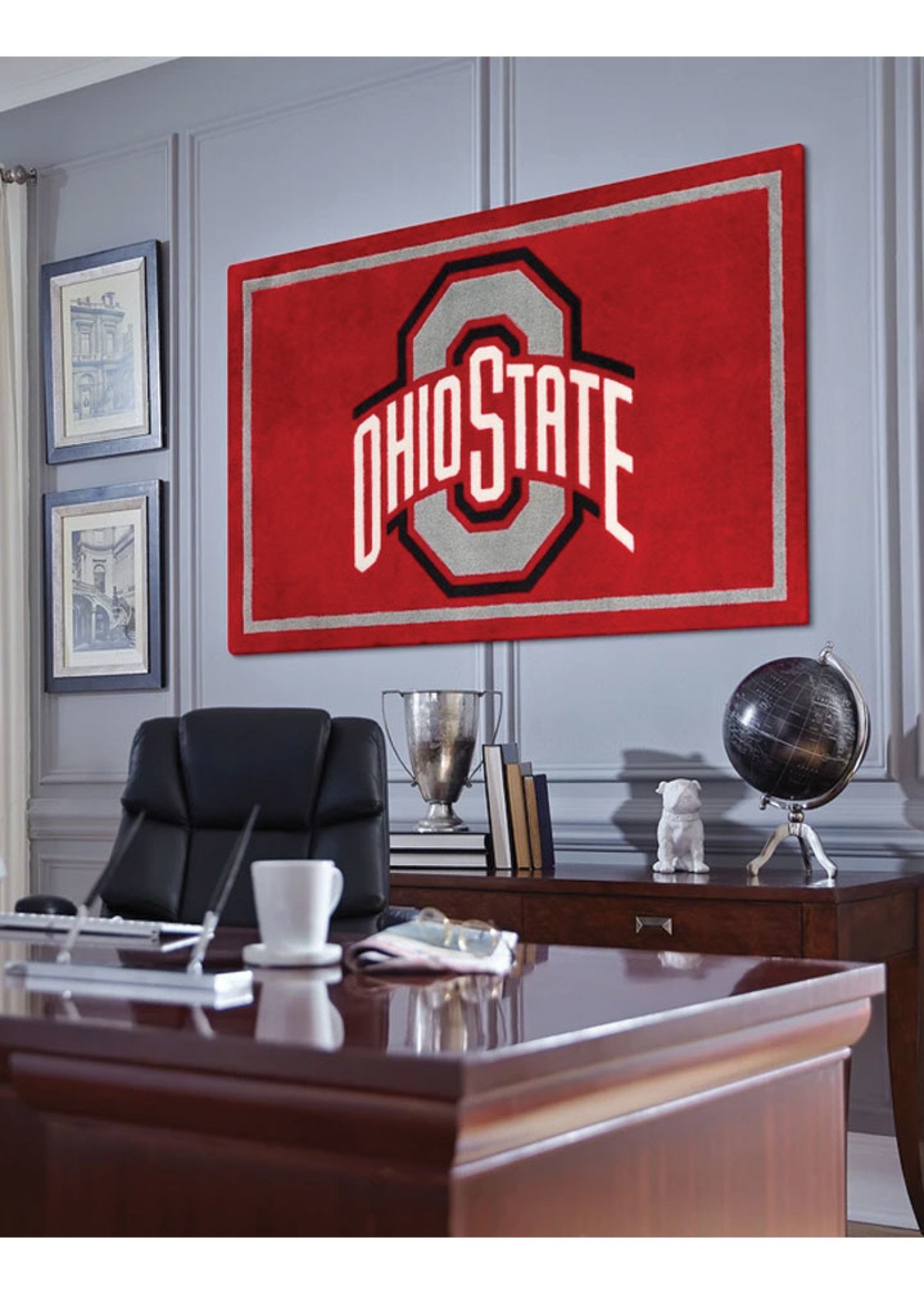Ohio State University 5'X7'6" Logo Area Rug Everything Buckeyes